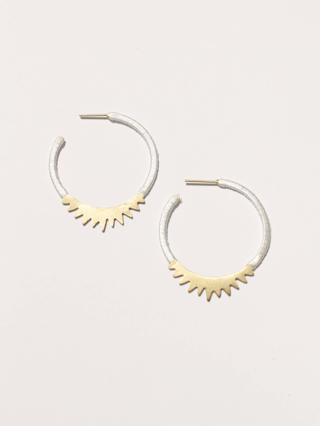 Spiked Brass Hoops - Ethical Trade Co