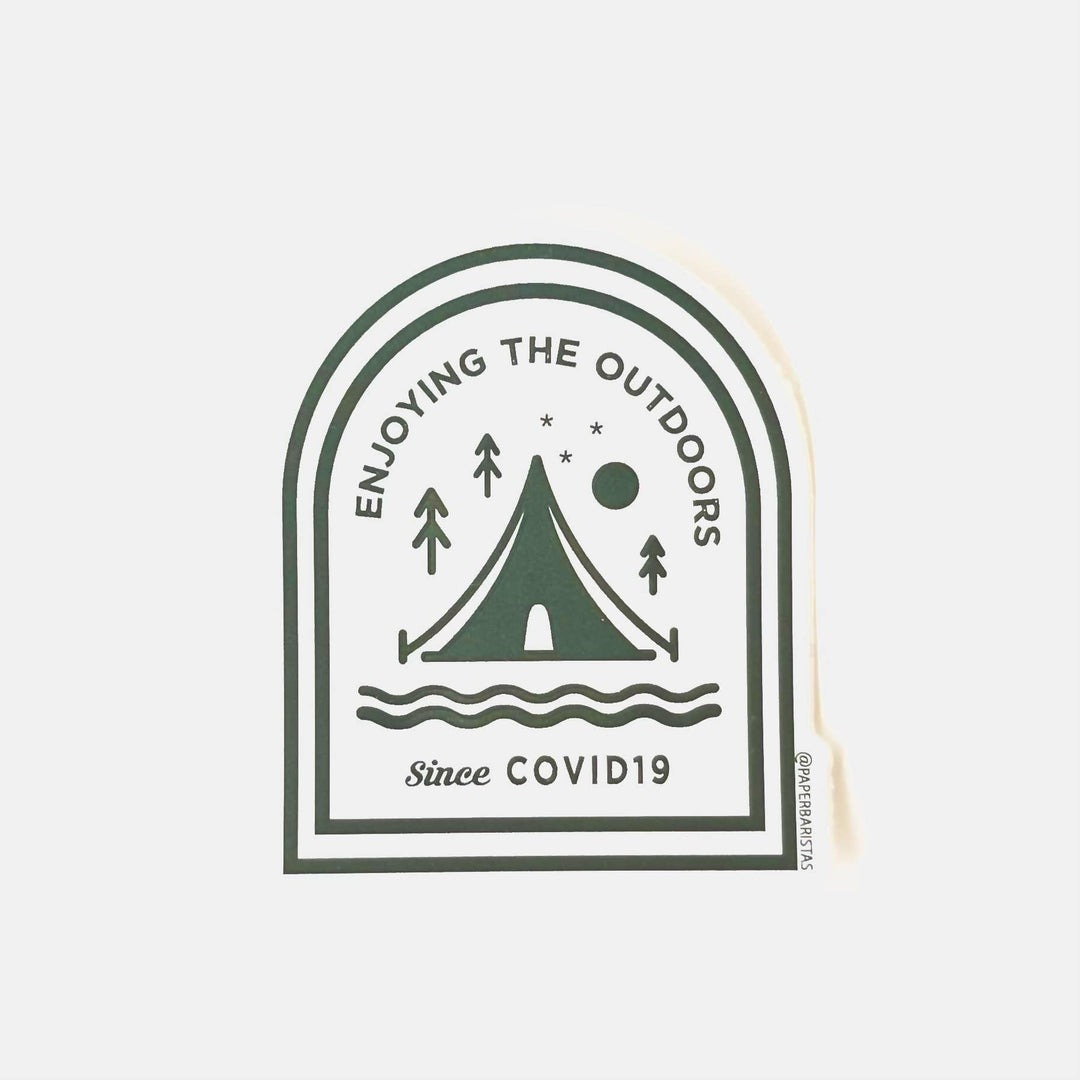 Sticker | Enjoying the Outdoors since Covid 19 - Ethical Trade Co