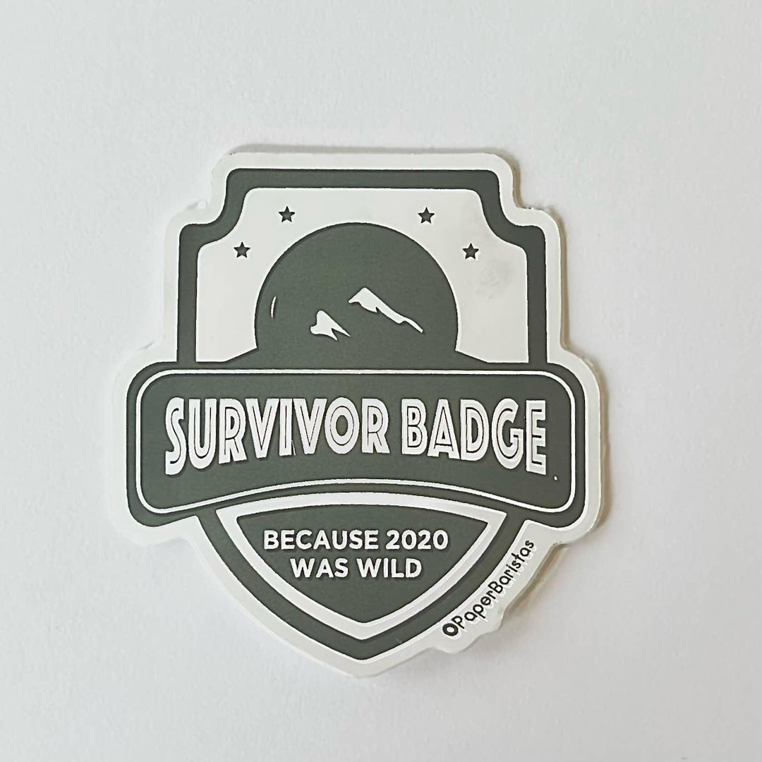 Sticker | Survivor Badge because 2020 was wild - Ethical Trade Co