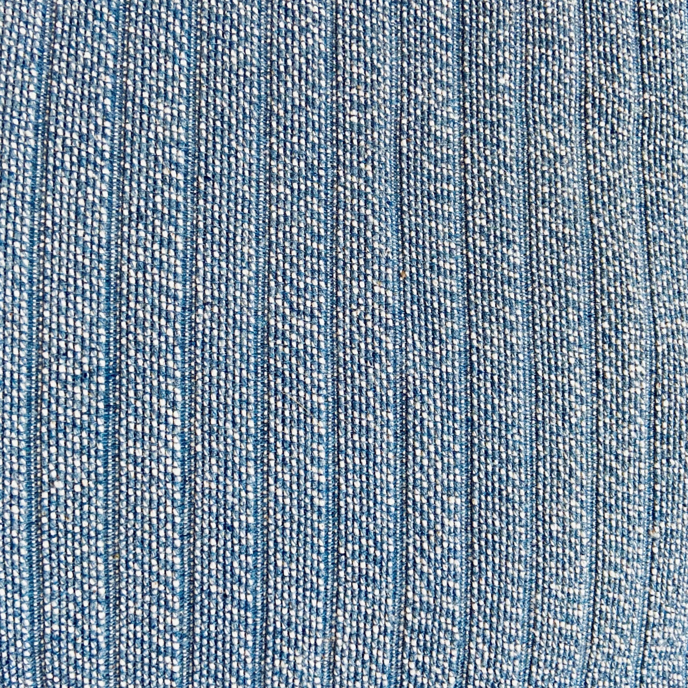 Striped Blue Jeans Denim Throw Pillow | STRIPED DENIM