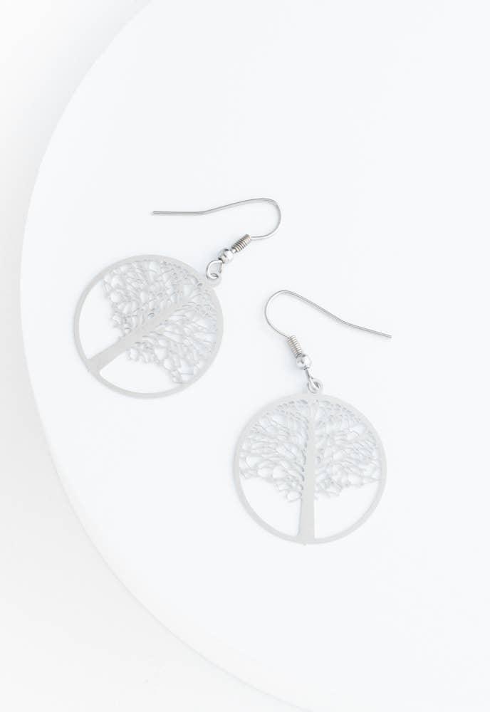 Tree of Hope Earrings in Silver - Ethical Trade Co