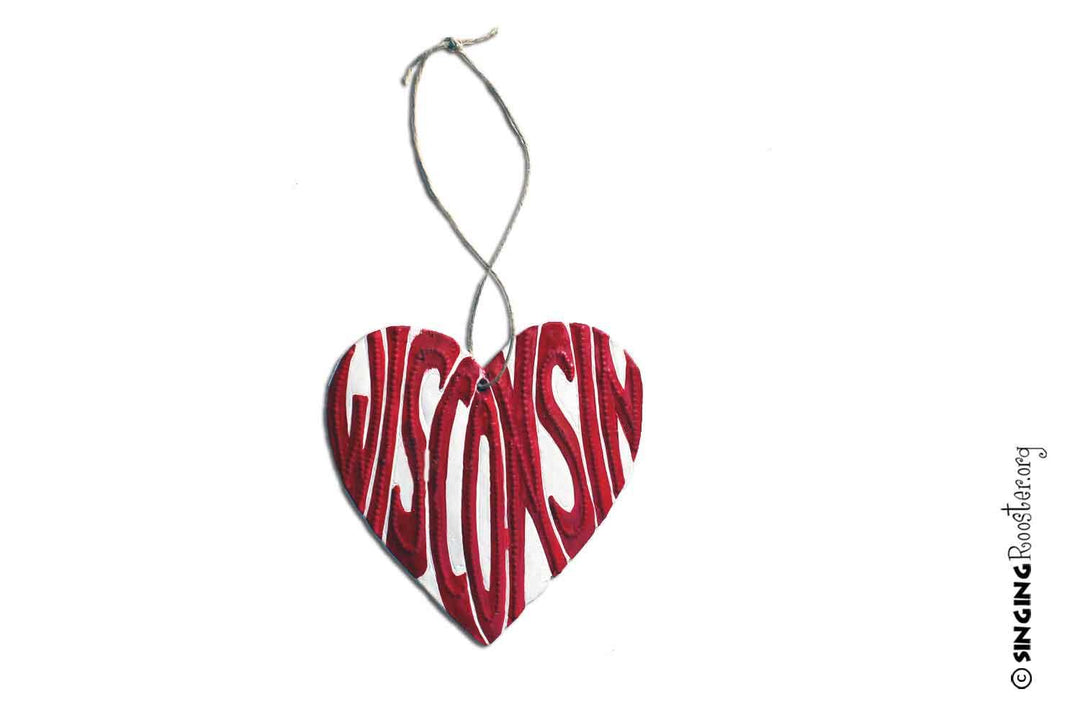 Singing Rooster - State Heart Ornaments - Ornament - Ethical Trading Company