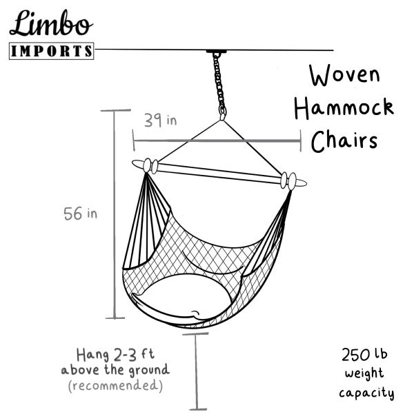 Woven Macrame Hanging Chair with Tassels | DIANA