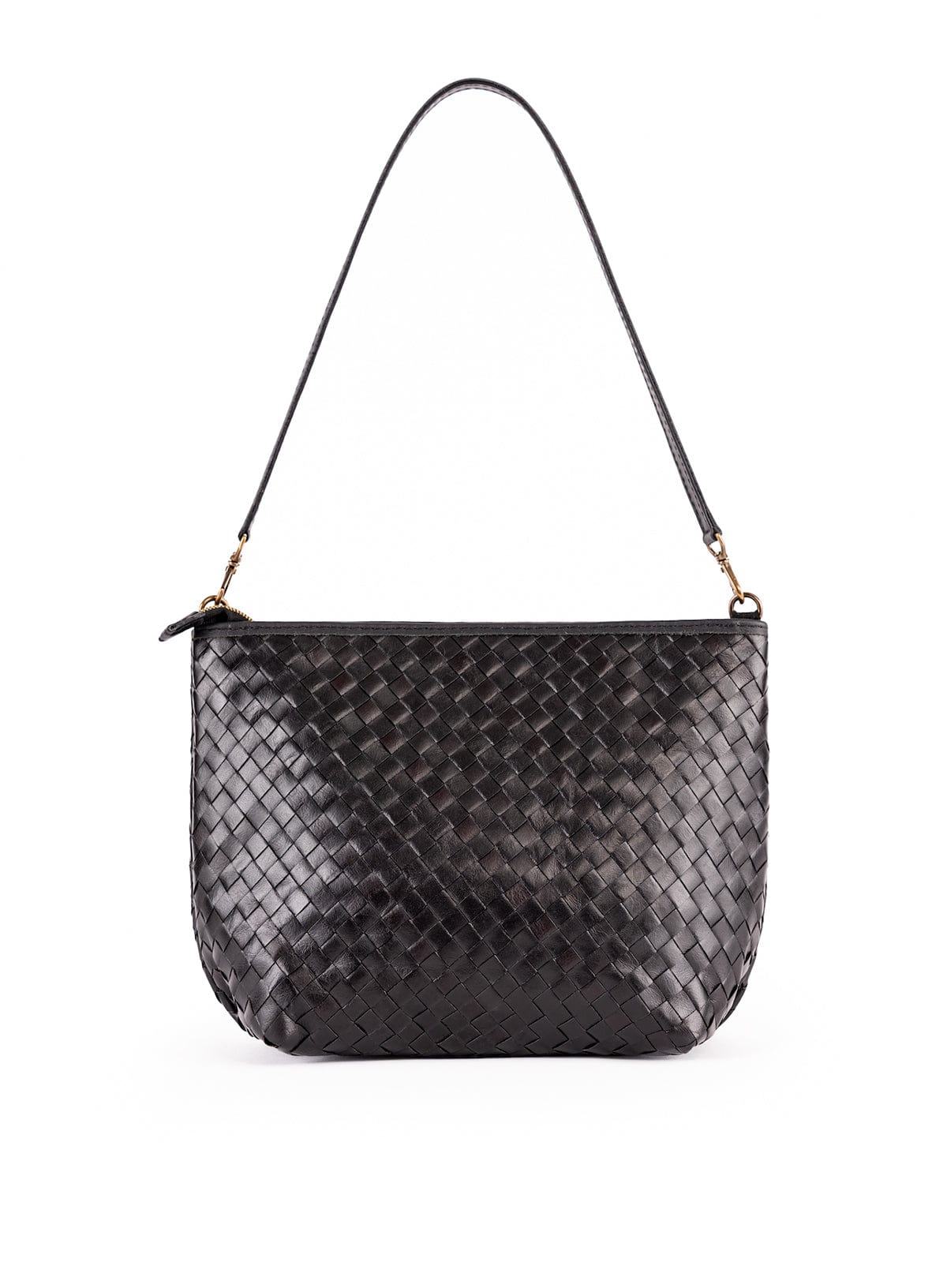 Woven Leather Shoulder Bag
