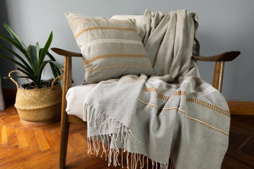 Zenach Handwoven Ethiopian Cotton Throw Blanket
