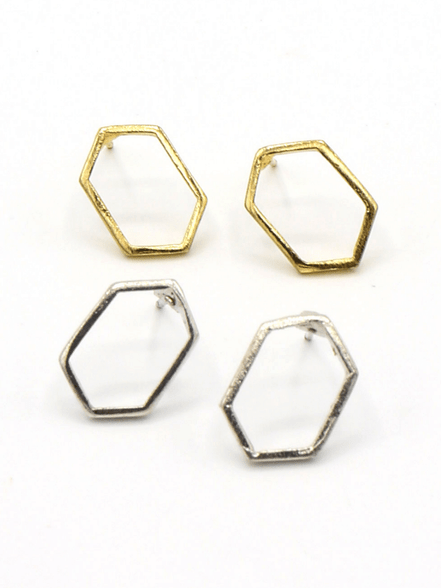 Little Hexagon Studs